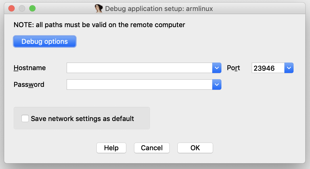 "Set Debugger"